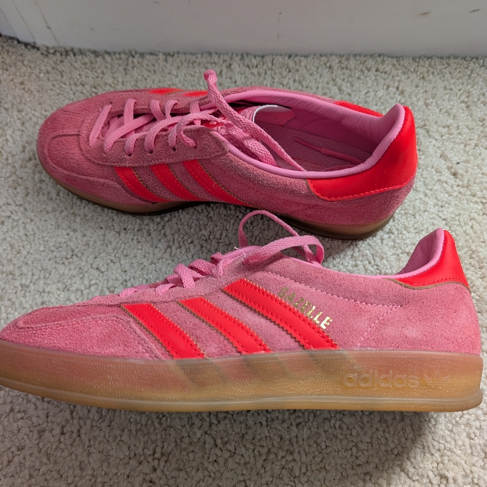 Adidas Women's Gazelle Indoor Pink Beam Sneakers *EXCELLENT CONDITION*